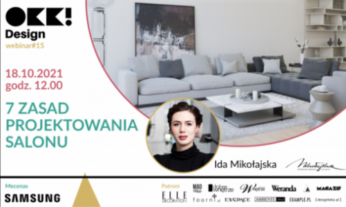 7 zasad projektowania salonu. Bezpłatny webinar OKK! design
